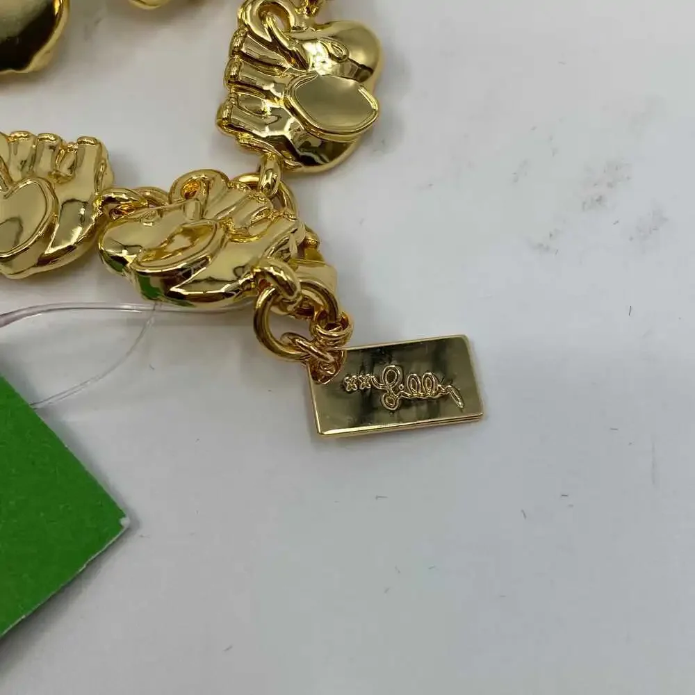 Lilly Pulitzer Gold Elephant Charm Bracelet | One Size